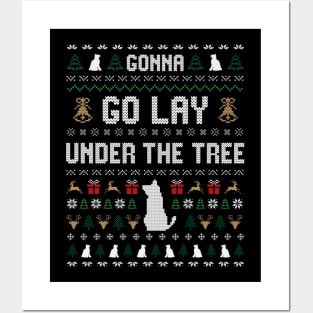 Funny X-mas Christmas Pajama Gonna Go Lay Under The Tree Posters and Art